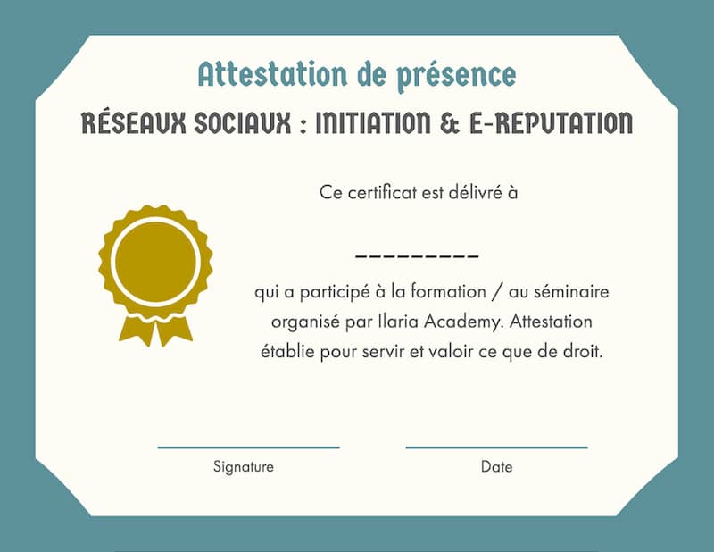 Attestation - Reseaux sociaux _ initiation e-reputation