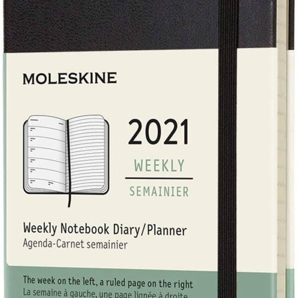 Moleskine Hebdomadaire Notebook 2021 Journal Souple Housse Avec Élastique 